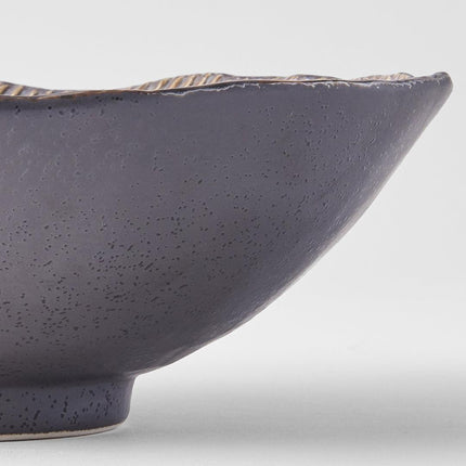 Bowl Irregular 22cm Akane Grey Glaze.