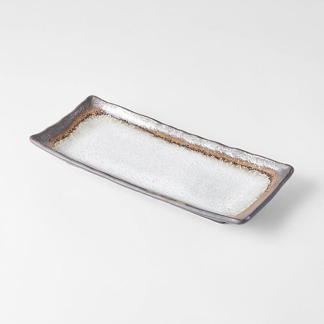 Plate Rectangular 29x12cm Akane Grey.