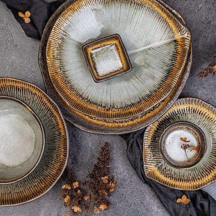 Sauce Dish 8cm Akane Grey Glaze.