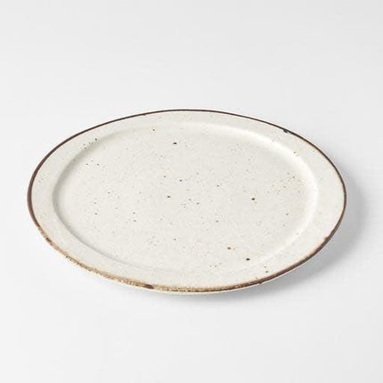 Plate Organic Flat 25.5cm Piro Piro Glaze.