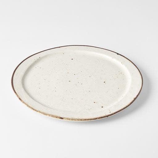 Plate Organic Flat 25.5cm Piro Piro Glaze.