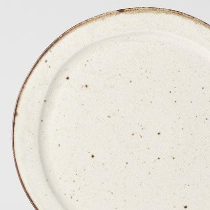Plate Organic Flat 25.5cm Piro Piro Glaze.