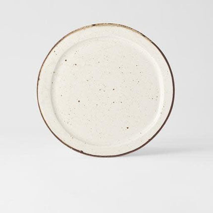 Plate Organic Flat 25.5cm Piro Piro Glaze.