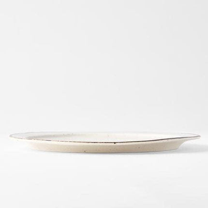 Plate Organic Flat 25.5cm Piro Piro Glaze.
