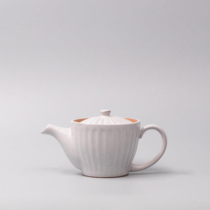 Teapot 480ml Speckled White Ridge Glaze.