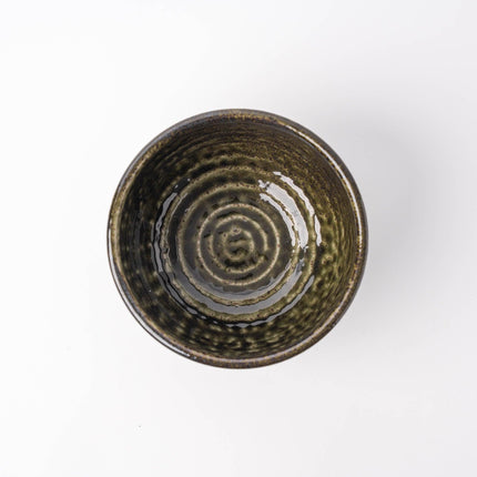 Udon Bowl 16cm Black Moss Glaze.