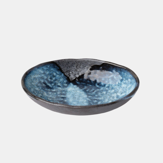Organic Bowl Oval 16cm Storm Glaze.