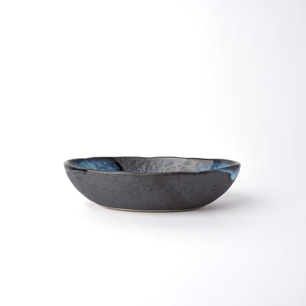 Organic Bowl Oval 16cm Storm Glaze.