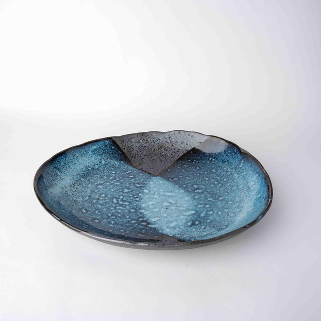Organic Plate 25cm Storm Glaze.