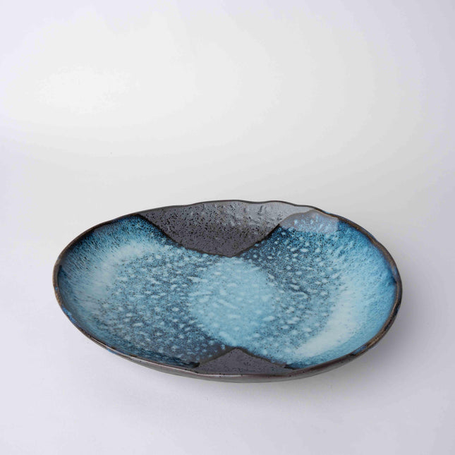 Organic Platter 31cm Storm Glaze.