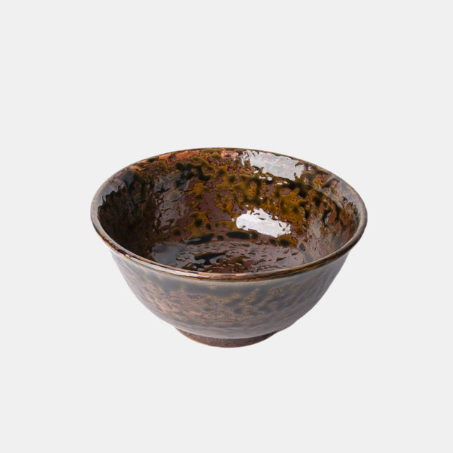 Bowl 17cm Moss Swirl Glaze.