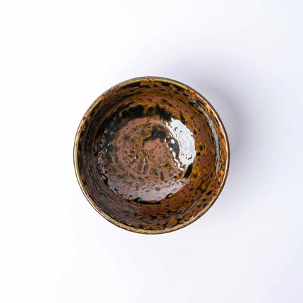 Bowl 17cm Moss Swirl Glaze.
