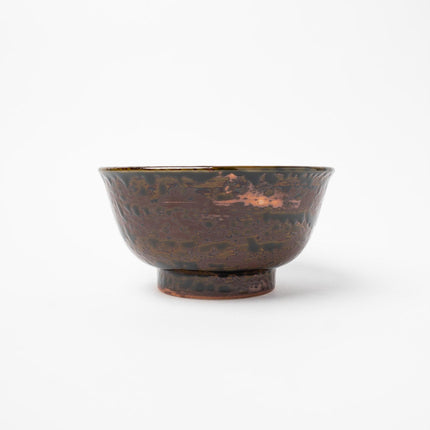 Bowl 17cm Moss Swirl Glaze.
