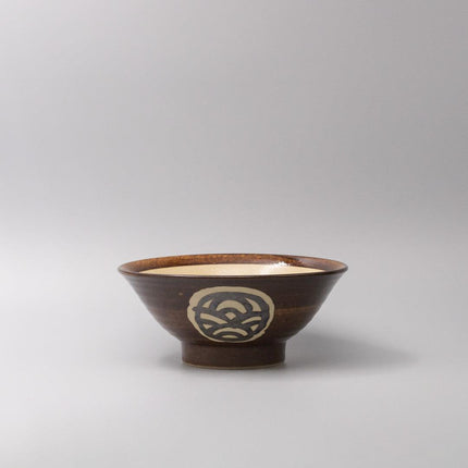 Udon Bowl 22cm Toffee Mon Glaze.