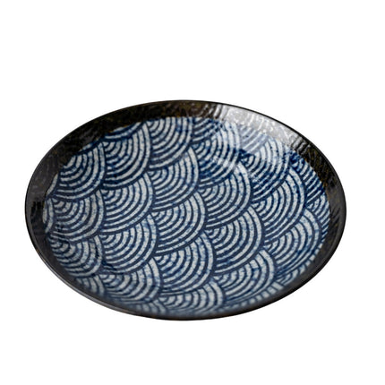 Pasta Bowl Open 23cm Blue Wave Design.