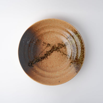 Serving Bowl Flat Base 29cm Wabi Sabi Glaze.