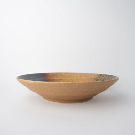 Serving Bowl Flat Base 29cm Wabi Sabi Glaze.