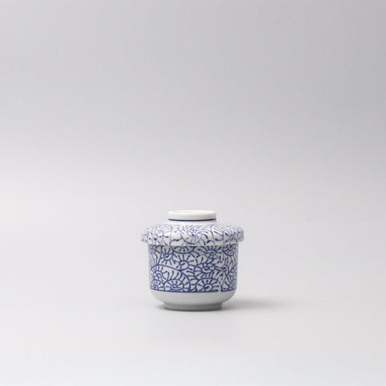 Cup Chawanmushi 170ml Blue Paisley Glaze.