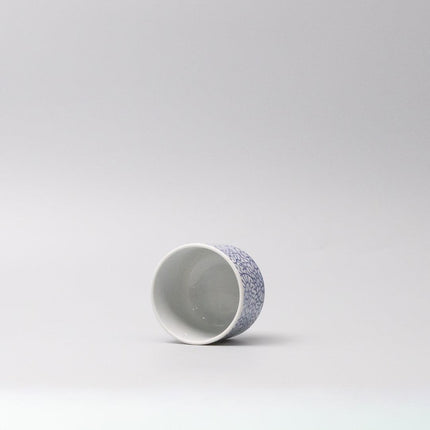 Cup Chawanmushi 170ml Blue Paisley Glaze.
