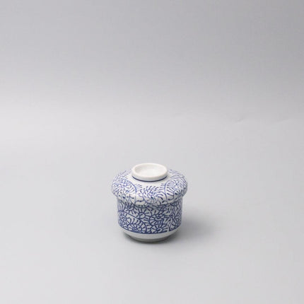 Cup Chawanmushi 170ml Blue Paisley Glaze.