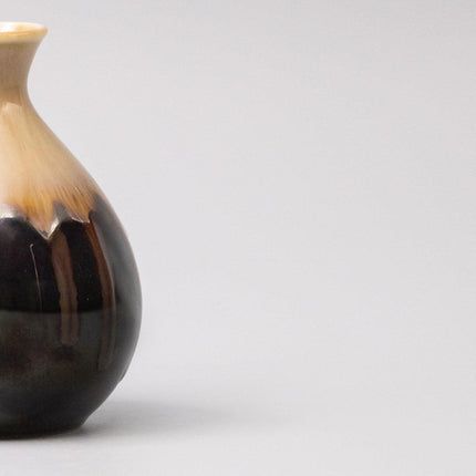 Sake Jug 300ml Black Gloss Sunflower Drip Glaze.