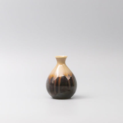 Sake Jug 300ml Black Gloss Sunflower Drip Glaze.