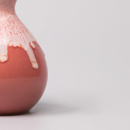 Sake Jug 300ml Pink White Drip Glaze.