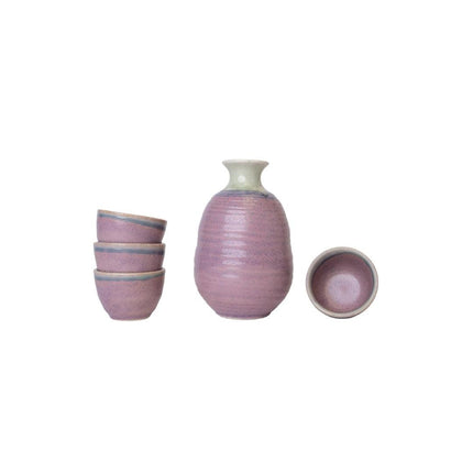 Sake Set for Four 280ml Lilac Glaze.