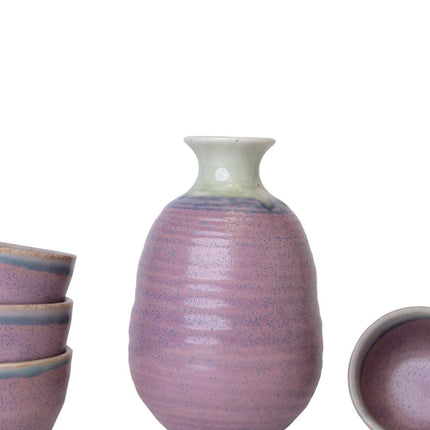 Sake Set for Four 280ml Lilac Glaze.