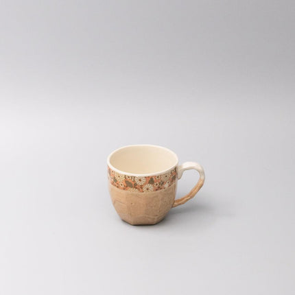 Mug in a Gift Box 260ml Apricot Floral Band Design.