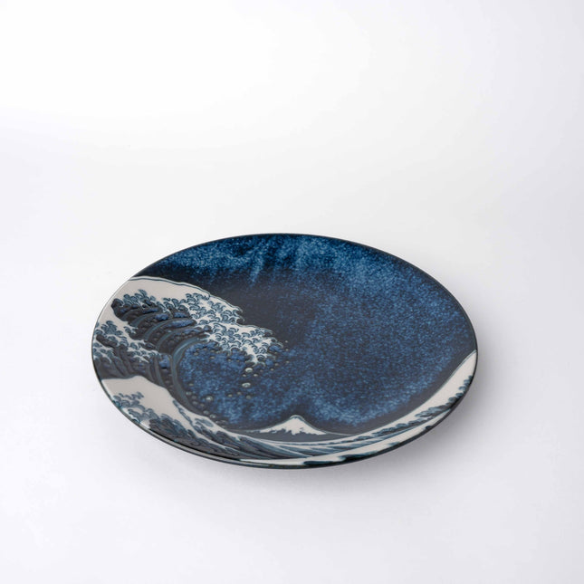 Side Plate 20cm Hokusai Great Wave Design.