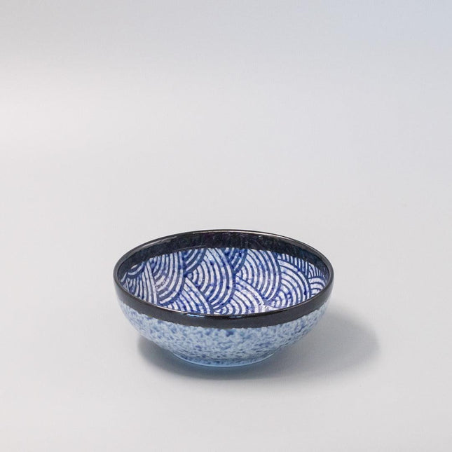 Bowl 17cm Blue Wave Design.