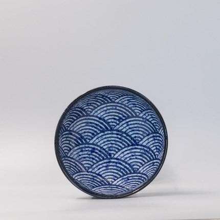 Bowl 17cm Blue Wave Design.