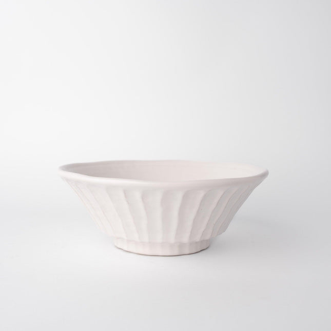 Bowl 21cm Shinogi White Wash Glaze.