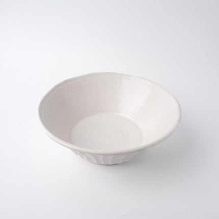 Bowl 21cm Shinogi White Wash Glaze.