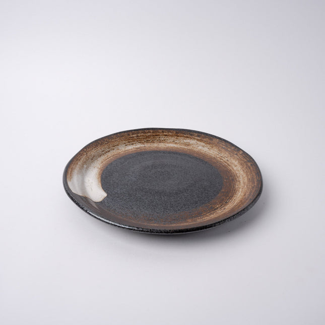 Plate 24cm Brushstroke Black.