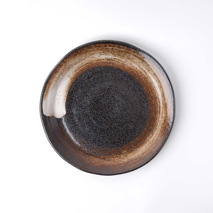Plate 24cm Brushstroke Black.