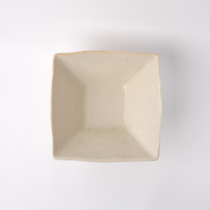 Fluted Bowl Square 21x21cm Oatmeal Glaze.