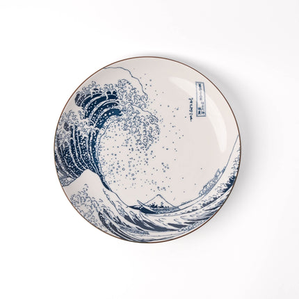 Plate 21.5cm Hokusai Great Wave Design.