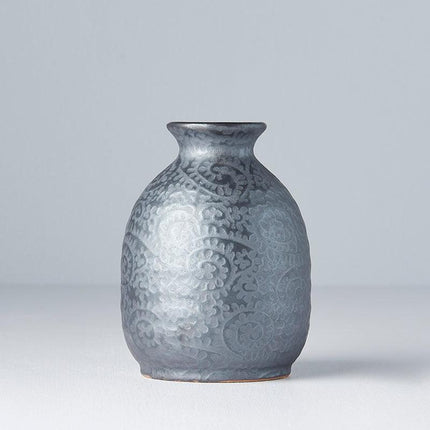 Sake Jug 300ml Black Scroll Glaze.