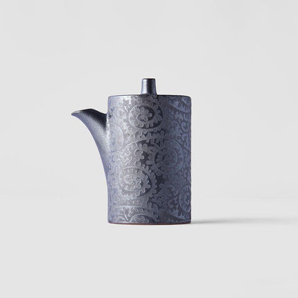 Soy Pot 125ml Black Scroll Glaze.