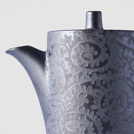 Soy Pot 125ml Black Scroll Glaze.
