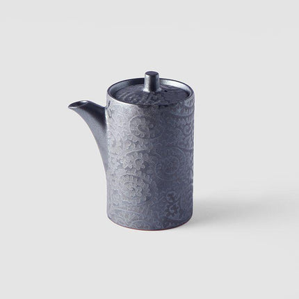 Soy Pot 125ml Black Scroll Glaze.