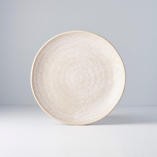 Dinner Plate 24cm White Fade Glaze.