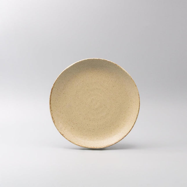 Plate Dinner Organic Shape 24cm Sand Fade Glaze.