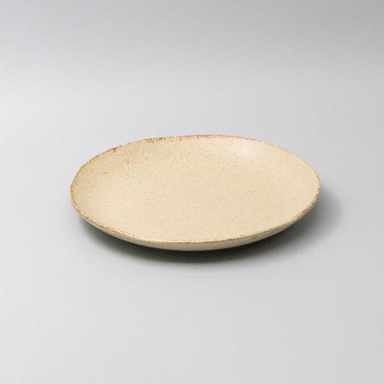 Plate Dinner Organic Shape 24cm Sand Fade Glaze.