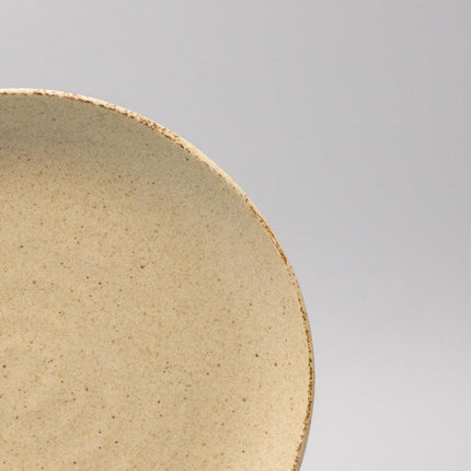 Plate Dinner Organic Shape 24cm Sand Fade Glaze.