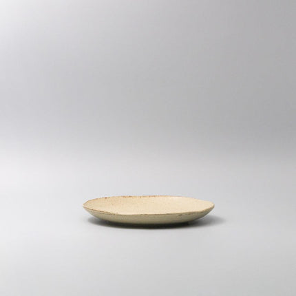 Plate Dinner Organic Shape 24cm Sand Fade Glaze.