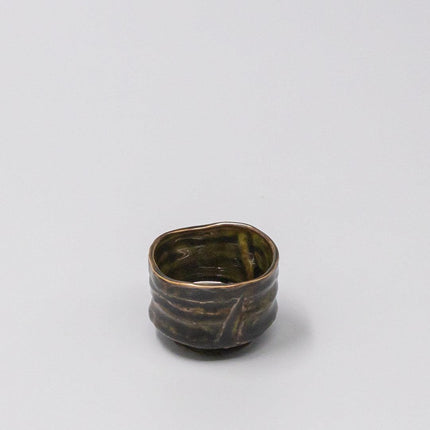 Sake Cup Sage Brown Glaze.