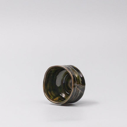 Sake Cup Sage Brown Glaze.